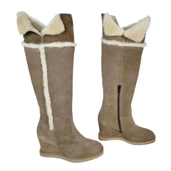 Made In Italy High Suede Shaft Sherpa Cuff Boots from NAPOLEONI - Picture 11 of 11